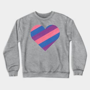 Bisexual Pride Heart Crewneck Sweatshirt